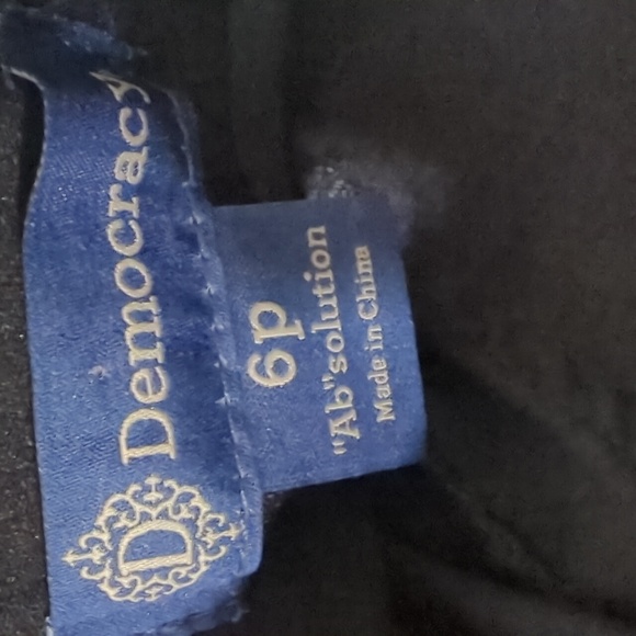 NWT Democracy 'Ab'solution Patriot Straight Leg Pants in Gray Size 6P - Picture 6 of 7